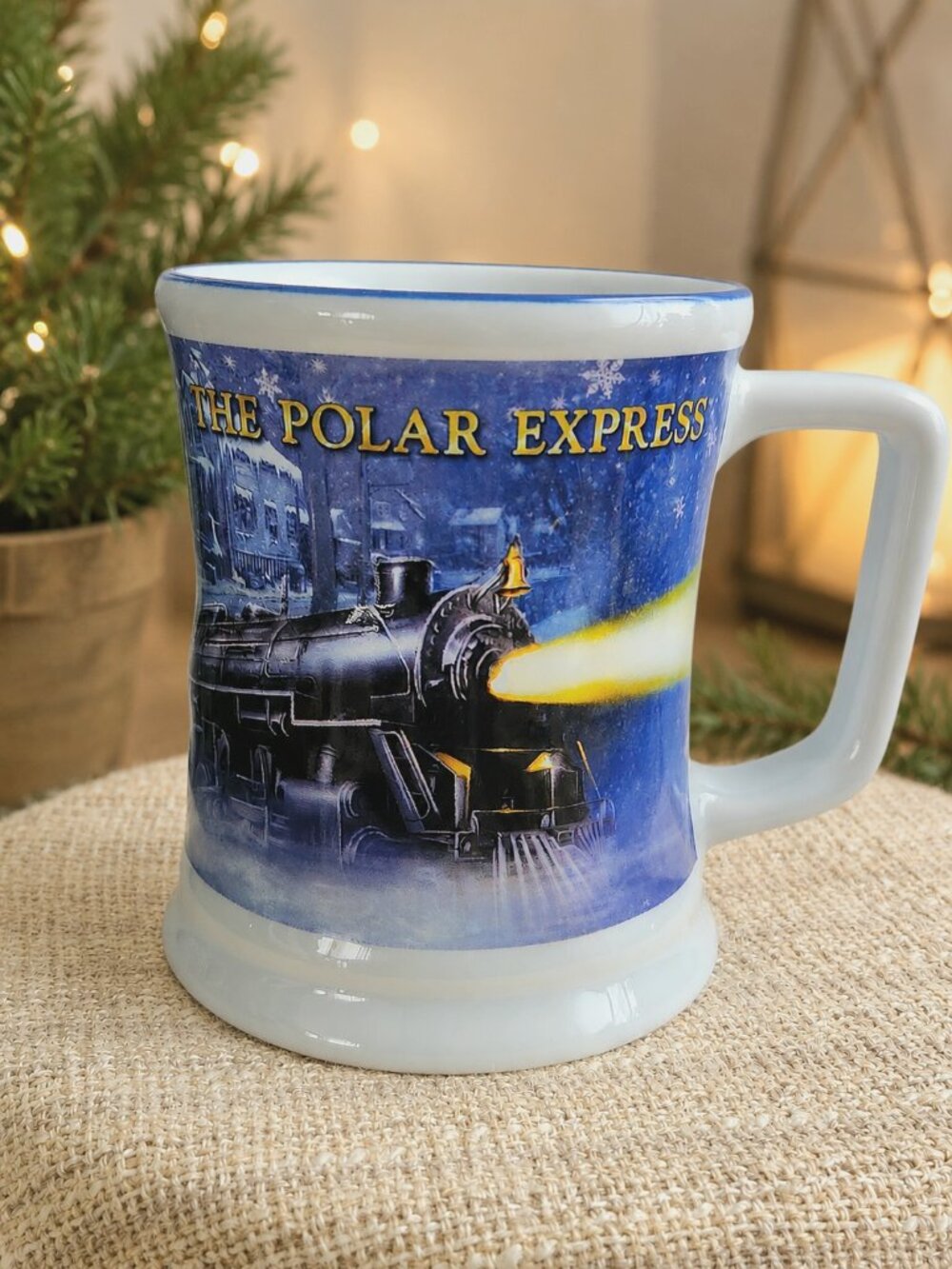 The Polar Express "Believe" Embossed Ceramic Coffee Cup Mug